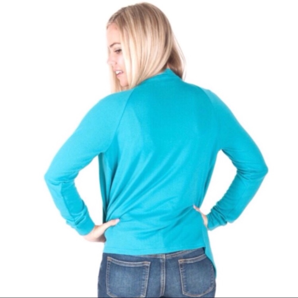 Turquoise Waterfall Cardigan - Picture 2 of 2